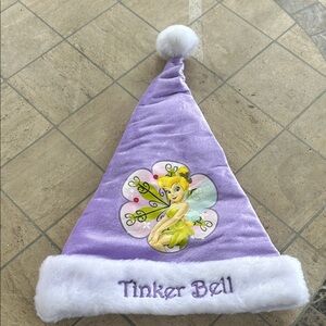 Disney Tinker Bell Lavender and White Plush Holiday Hat